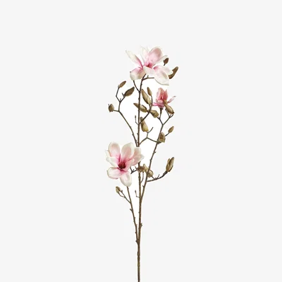 OKA OKA, Faux Magnolia Stem - Pink, Faux Flower Stem