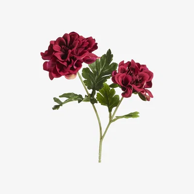 OKA OKA, Faux Double Dahlia Stem - Purple, Floral Stems, Plastic