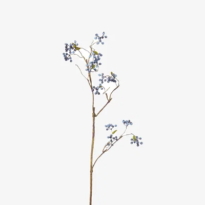 OKA OKA, Faux Wild Berry Stem - Blue, Faux Flower Stem