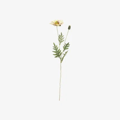 OKA Faux Poppy Stem - Flushed Cream