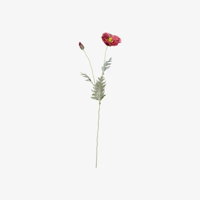 OKA Faux Poppy Stem - Scarlet