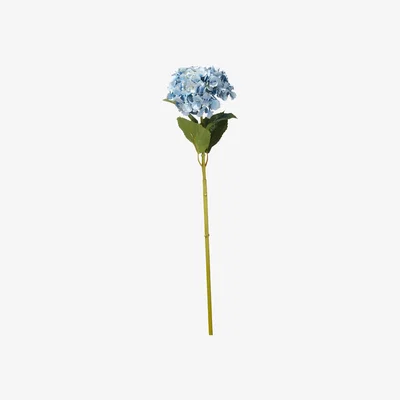 OKA Faux Mophead Hydrangea Stem - Faded Blue
