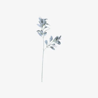 OKA OKA, Faux Lamb's Ear Leaves - Silver White, Floral Stems, Fabric/Plastic