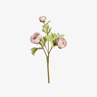 OKA OKA, Faux Tea Rose Stem - Pink, Floral Stems, Plastic
