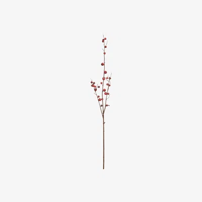 OKA OKA, Faux Hawthorn Berry Stem - Red, Floral Stems, Plastic/Steel