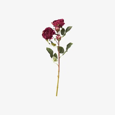 OKA Faux Rose Stem - Deep Purple