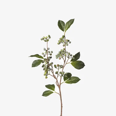 OKA OKA, Faux Wild Juniper Stem - Green, Faux Flower Stem