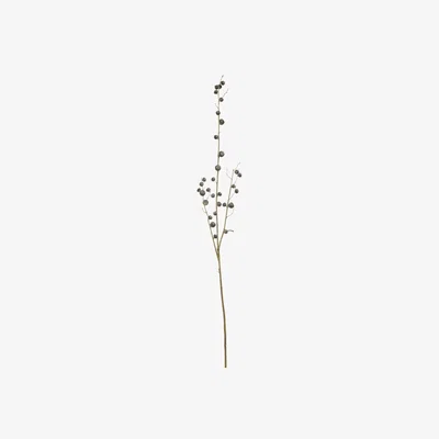 OKA OKA, Faux Hawthorn Berry Stem - Dark Blue, Floral Stems, Plastic/Steel