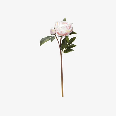 OKA OKA, Faux Full Peony Stem - Pale Pink, Faux Flower Stem