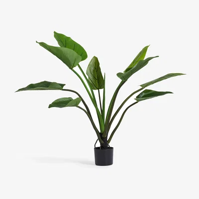 OKA OKA, Faux Potted Philodendron - Green, Faux Plant