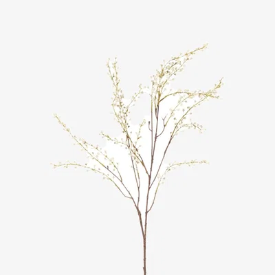 OKA OKA, Faux Pussy Willow Stem - Off White, Floral Stems, Fabric/Plastic