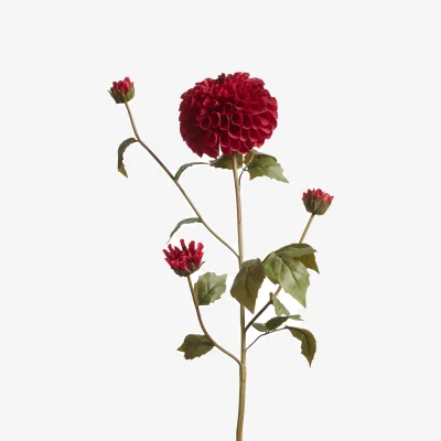 OKA OKA, Dahlia Stem - Dark Pink, Faux Flower Stem