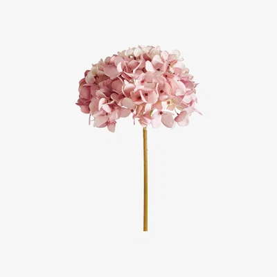 OKA Faux Mophead Hydrangea Stem - Pink