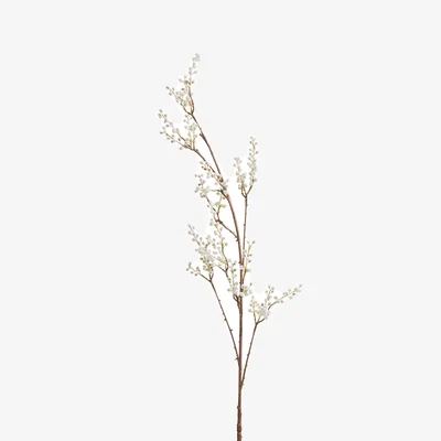 OKA OKA, Faux Mimosa Stem - Large - Cream, Faux Flower Stem