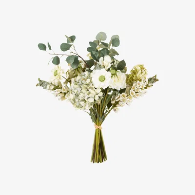 OKA OKA, Faux Hydrangea, Scabiosa Mixed Bunch - Multi, Floral Bunches, Fabric/Plastic