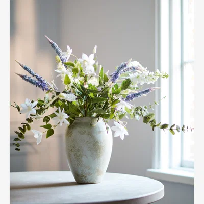 OKA OKA, Faux Double Eucalyptus Stem - Green, Faux Flower Stem