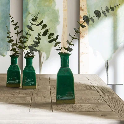 OKA Faux Double Eucalyptus Stem  - Green