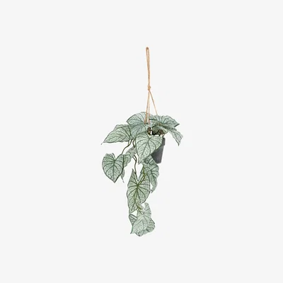 Olivia's Gallery Interiors Faux Trailing Caladium White Leaves in Pot