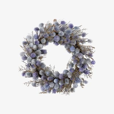 Olivia's Gallery Interiors Clark Dried Thistle Wreath Blue