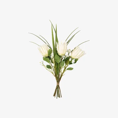 Olivia's Gallery Interiors Faux Protea Arrangement in White