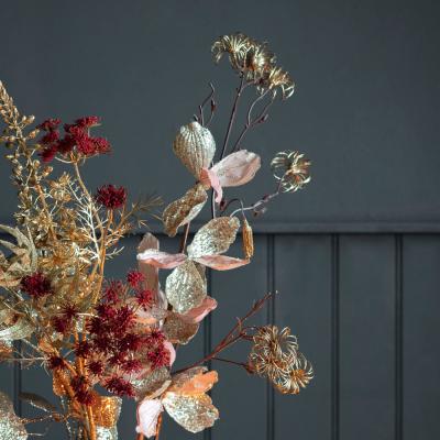 Olivia's Gallery Interiors Clematis Spray with 8 Heads Gold