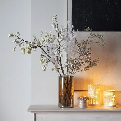 Olivia's Gallery Interiors Set of 3 Mixed Berries White with Moss