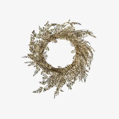 Olivia's Gallery Interiors Morgan Delux Leaf Champagne Christmas Wreath | Outlet