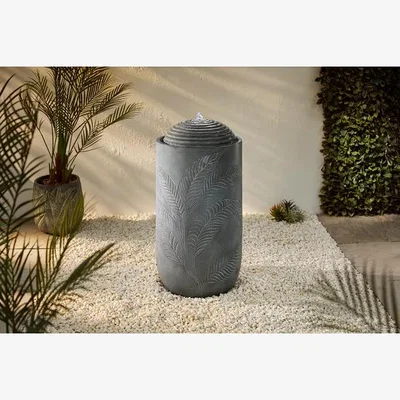 Downtown Altico Tropical Water Feature In Grey