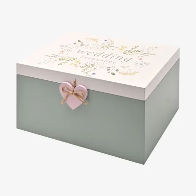 Downtown Love Story Wildflower Wedding Keepsake Box