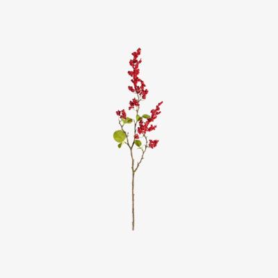 Perch and Parrow Winterberry Hanging Spray with Leaves in Red