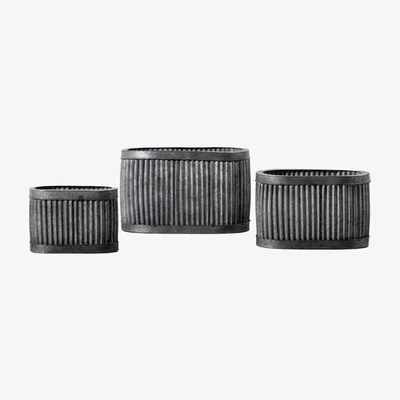 Perch and Parrow Cultivator Wide Planter Set of Three