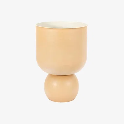 Perch and Parrow Calisto Orb Planter in Beige