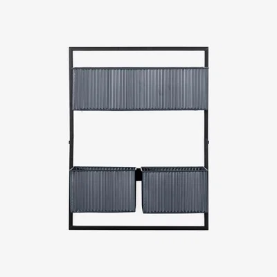 Perch and Parrow Cultivator Wall Planter in Black