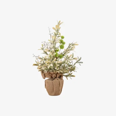 Perch and Parrow Icy Berry Tree in Jute Bag