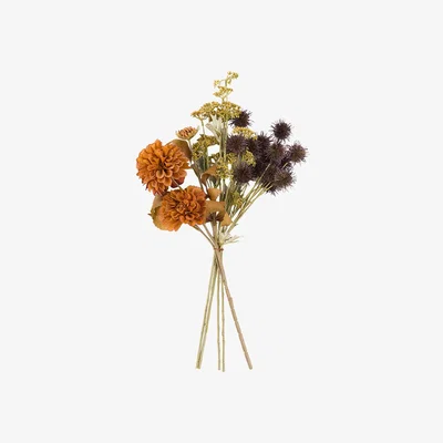 Perch and Parrow Autumnal Faux Dahlia Bouquet in Natural