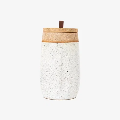Perch and Parrow Oldbury Jar in White & Natural