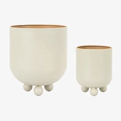Perch and Parrow Calisto Planters in Grey - Set of 2