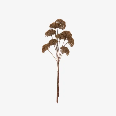 Perch and Parrow Faux Pom Pom Stems in Brown, Set of 3
