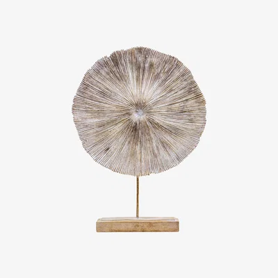 Perch and Parrow Sprouty Decor on Stand in Ivory