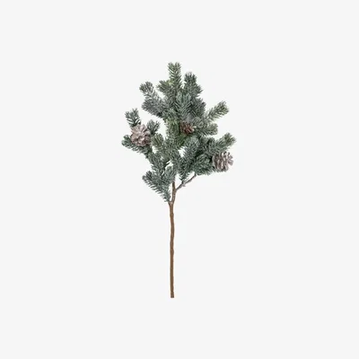 Perch and Parrow Evergreen Pine Spray with Cones Small - Pack of 3
