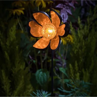The Range Noma Flower Ice Crackle Ball Stake Light - Mixed