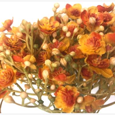 The Range Artificial Faux Gypsophila Bundles with Orange Flowers - Orange
