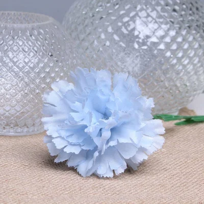 The Range Artificial Silk Single Carnation - Baby Blue