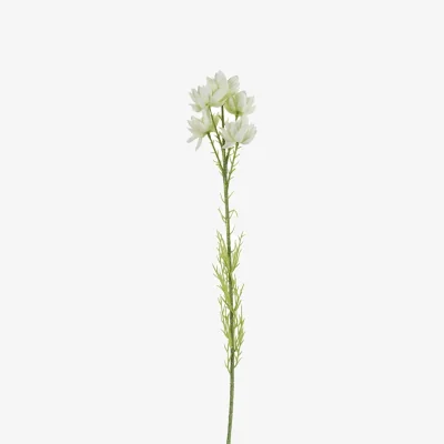 The Range 60cm Pack of 6 Artificial Purple Starflower Stems, 30 Flowers per Stem - White Flower Stems