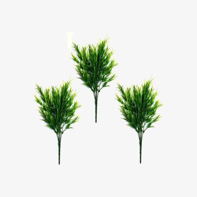 The Range 3Pk Artificial Faux Grass Bush Plants with Two Tone Green Foliage - Green
