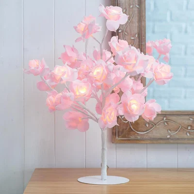 The Range Rose Bouquet LED Tree  - Pink