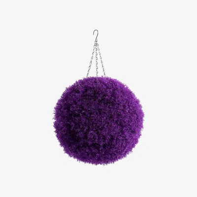 The Range Best Artificial 36cm Purple Heather Topiary Ball - Purple