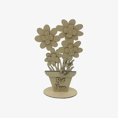 The Range Best Mum Wooden Standing Flowerpot - Brown