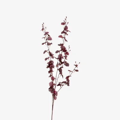 The Range Hill Interiors Orchid Spray Artificial Flower - Dark Burgundy