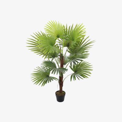 The Range Nearly Natural Palm Tree in Pot Artificial Plant - Green / 120cm
